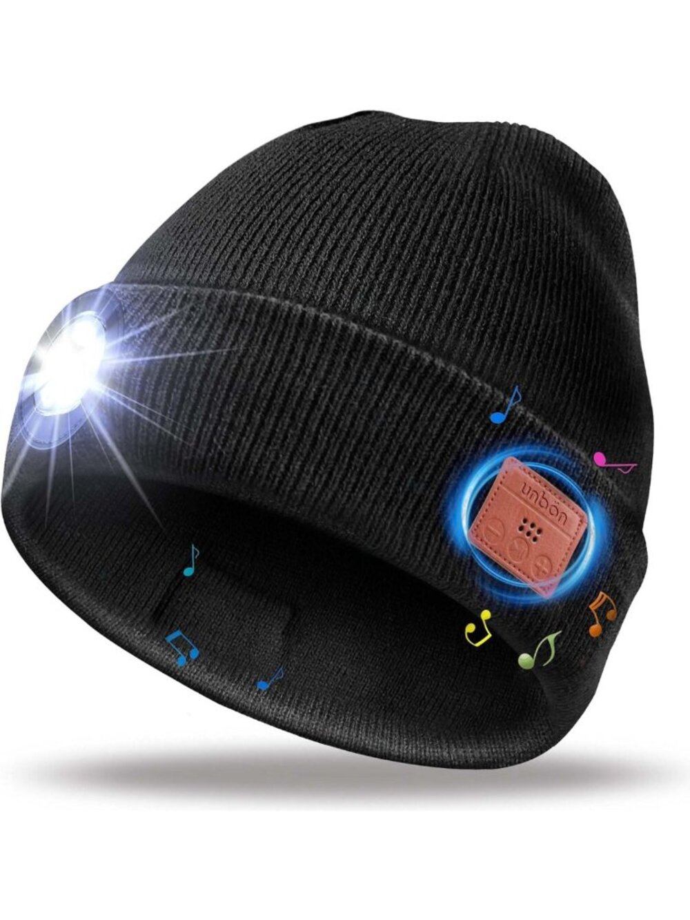 Bluetooth Beanie Hat with Light & Headphones - Perfect Gift for Men & Teens